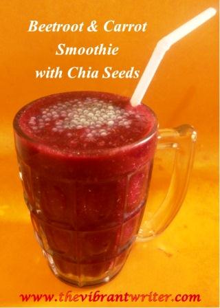 Beetroot & Carrot Smoothie with Chia Seeds