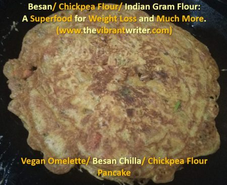 Vegan Omlette or Besan Chilla or Chickpea Flour Pancake